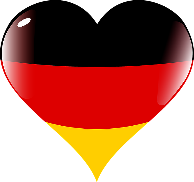 Сердце с немецким флагом