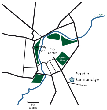 Расположение Studio Cambridge